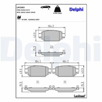 Bremsbelagsatz Scheibenbremse Delphi LP3393 FüR Mazda BM CX DK BN Bmlfp Bmlfs