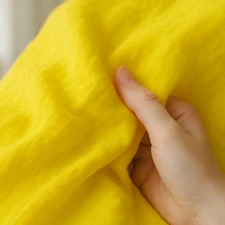 Lemon Glacier Linen Fabric by the Yard – Textile for Apparel, Décor & Crafts