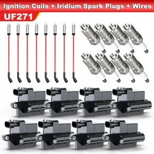 8 Pack Square Ignition Coil & Spark Plug Wire For 2000-2006 GMC Yukon