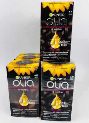Garnier Olia 5.0 Medium Brown(5) & 6.0 Light Brown(3) Bundle Permanent Hair Col