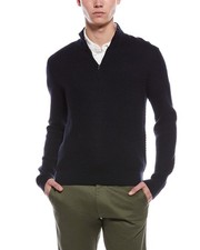 Bruno Magli Textured 1/4-Zip Merino Wool Mock Neck Sweater Men's