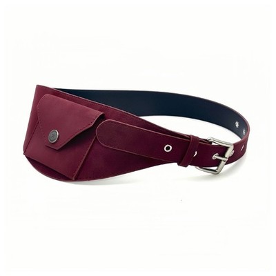 PU Leather Wide Belt Waist Pouch Waistband Girdle for Secure Outdoor Carrying