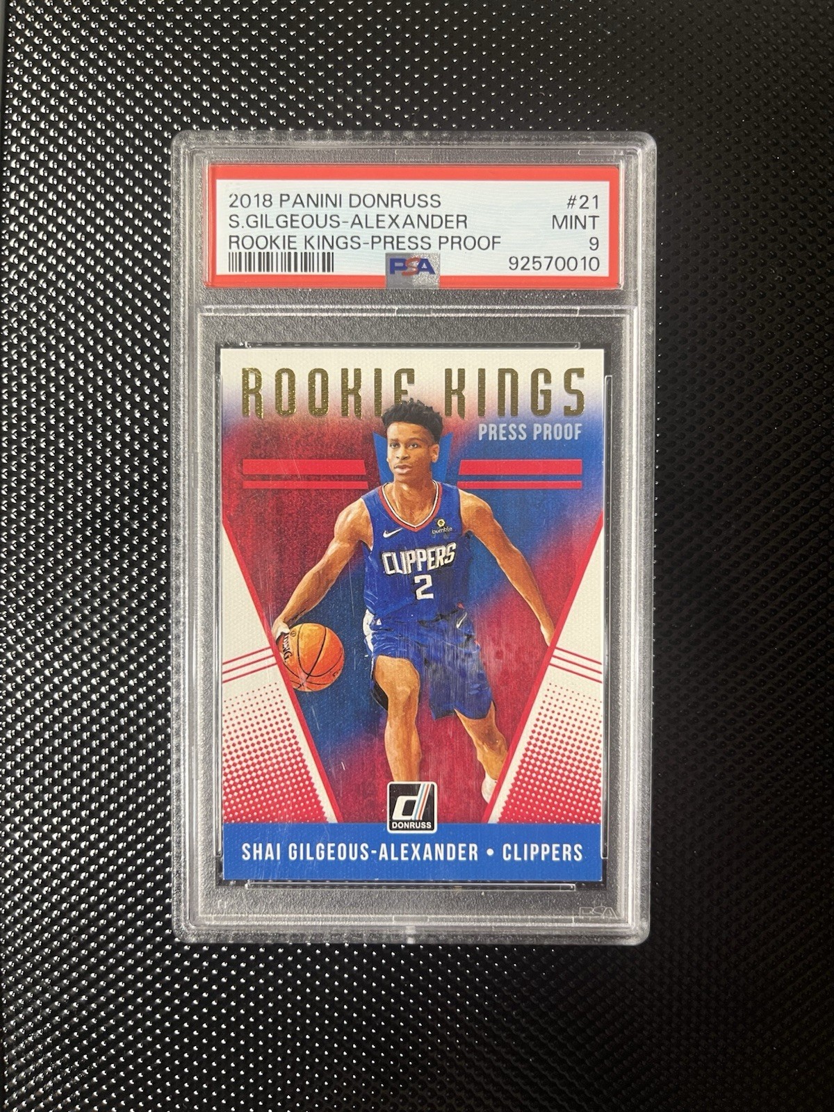 2018 Donruss Rookie Kings Shai Gilgeous-Alexander #21 Press Proof PSA 9 - POP 12