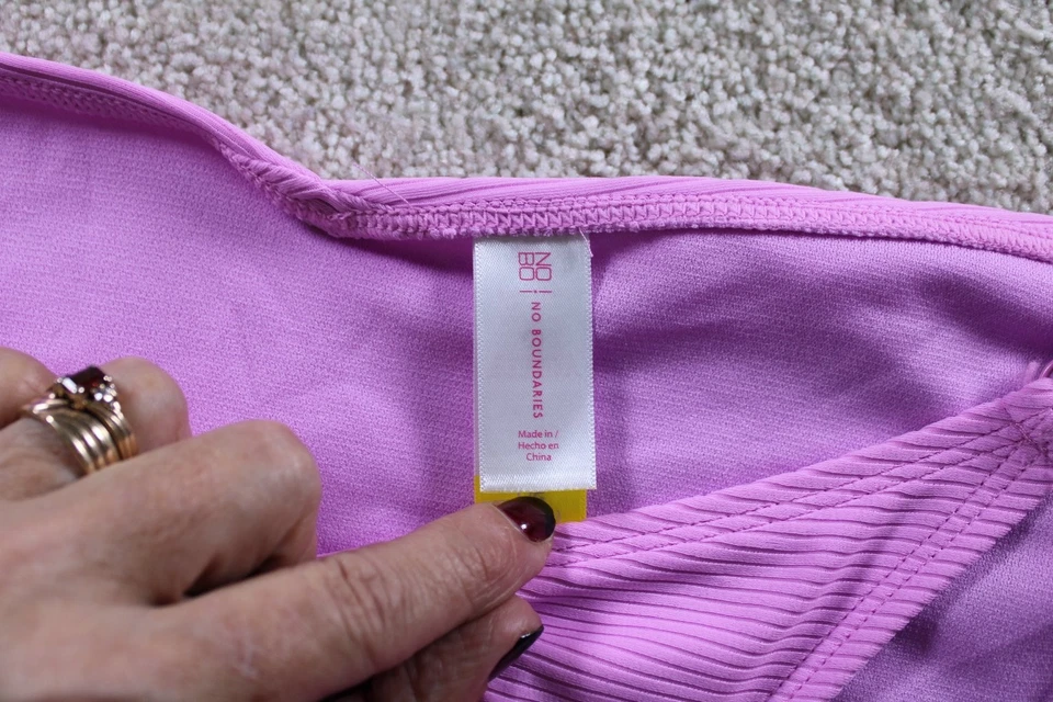 Parte inferior de bikini de spandex de nailon púrpura L/G No Boundaries para mujer Foto 2 de 4