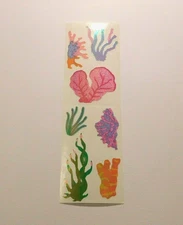 Mrs. Grossman's Stickers Lot of 1 Strip ~Opal Coral~ 1993 Vintage  RARE HTF