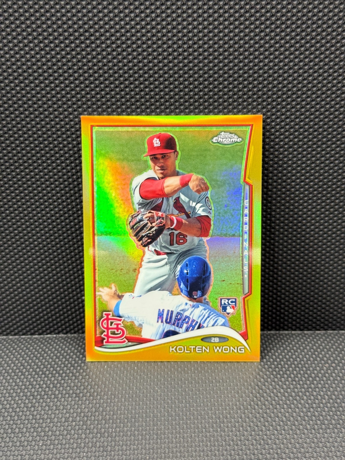 2014 Topps Chrome Kolten Wong /50 Gold Refractor RC #188 Cardinals