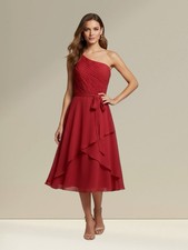 Mori Lee Women’s Bridesmaid Formal Or Cocktail Dress Size 8 Red- Never Worn