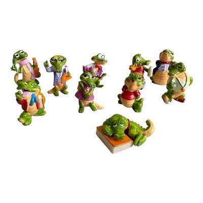 Ü egg 1991 - collectible figures the crocodile school set of 10 3-4 cm.