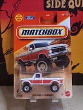 2026 Matchbox 1974 Ford F-100 Ranger White Red Pickup Truck