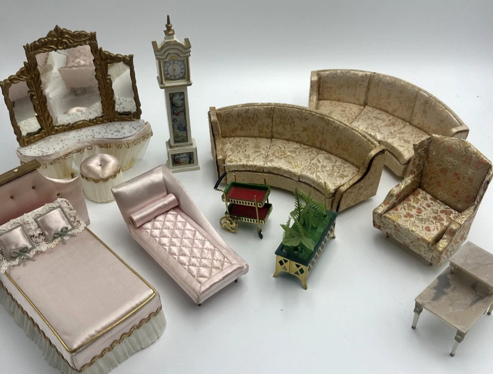 Ideal Miniature Dollhouse Furniture Petite Princess Fantasy 11 Pc Lot - Image 4 of 4