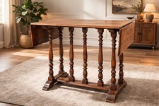 Antico tavolino consolle allungabile con alette D' Epoca 800 Scrittoio Tavolo