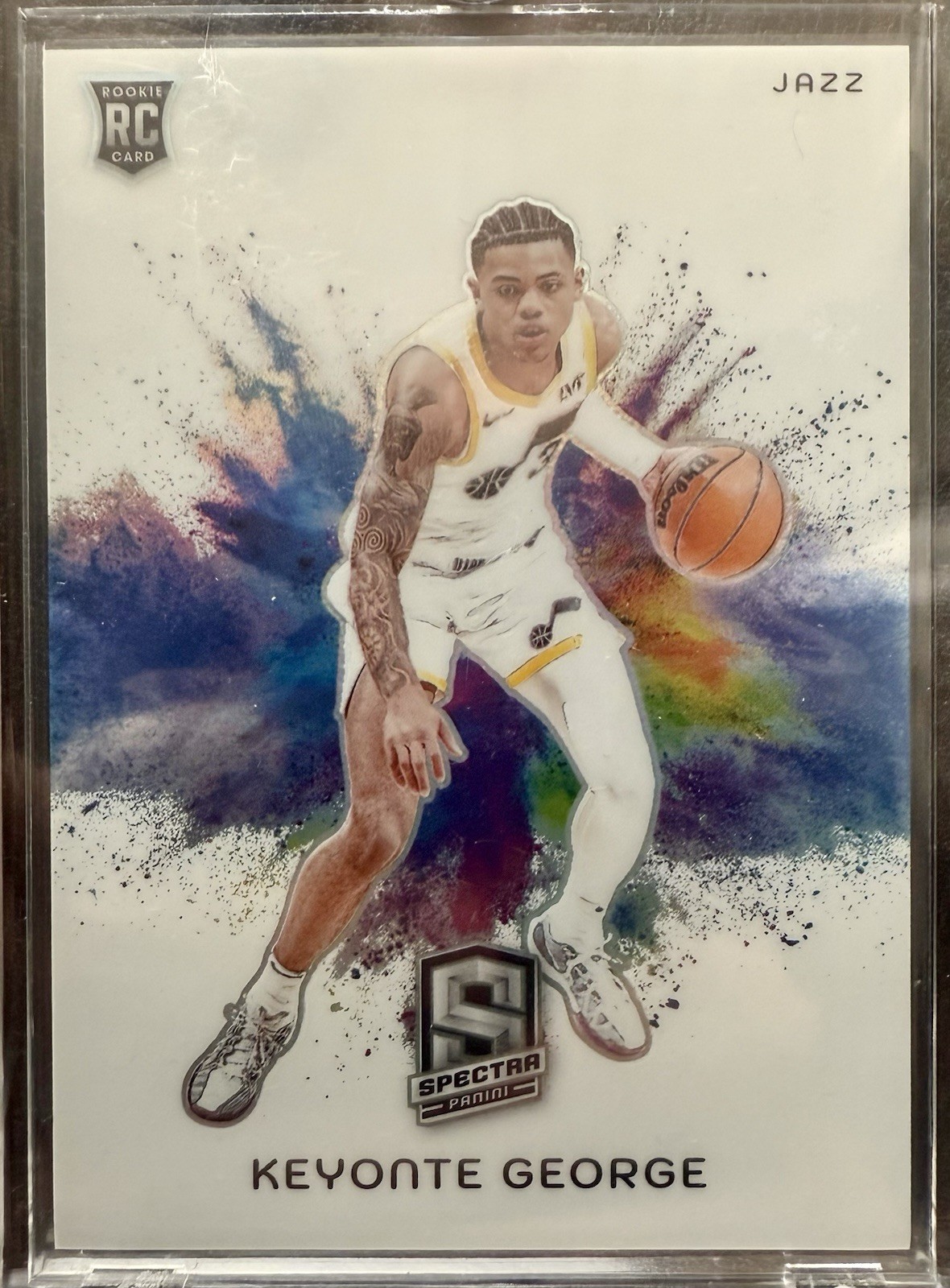 2023-24 Panini Spectra Keyonte George #1 RC Rookie White Color Blast Case Hit SP