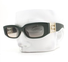 Chanel Sunglasses ch5544A 1791/S3 Dark Green Clear Rotating Beads with Case