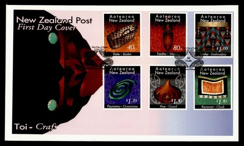 DR WHO 1996 NEW ZEALAND FDC AOTEAROA CRAFT COMBO $1.80 M79763