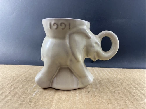 Frankoma Republican GOP 1991 Elephant Mug, COMB SHIP $1