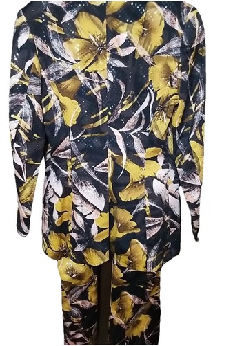 Vintage CACHE Anzug Set HOSE JACKE Größe 4 6 Blumen Blumen Schimmernd selten! Sehr guter Zustand! - Bild 11 von 21