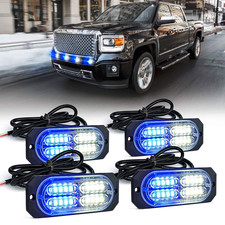 Xprite 20 Led Strobe Lights Kit White Blue Surface Mount For Emergency