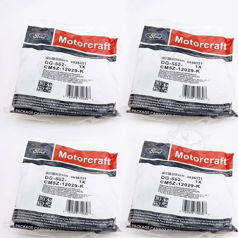4PCS DG562 Motorcraft Ignition Coils For Ford Fusion Lincoln MKZ Focus Edge Taur - Image 3 of 4