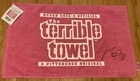 Jaylen Warren Pittsburgh Steelers Signed Terrible Towel Cancer Awareness