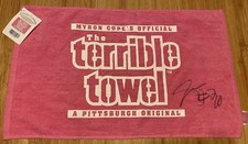 Jaylen Warren Pittsburgh Steelers Signed Terrible Towel Cancer Awareness