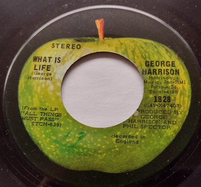 CANADA!!! Ex GEORGE HARRISON (BEATLES) What Is Life/Apple Scruffs 1971 APPLE 45