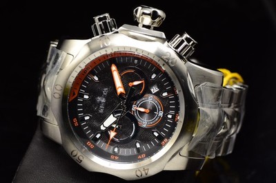Invicta Venom Mutant Men's 54mm Black Dial Quartz Chronograph Steel Tone Watch