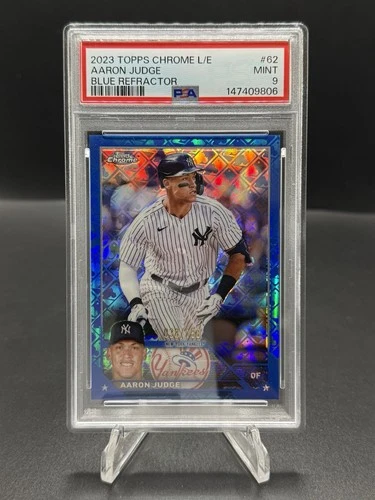 2023 Topps Chrome - Aaron Judge #62 Blue Refractor /150 PSA 9