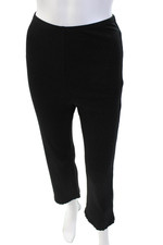 Reformation Womens Ribbed Pull On Wide Leg Pants Black Size Small