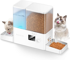 Distributeur Automatique De Nourriture Et D'Eau 2-En-1, 5L Pour Chat Avec Réserv