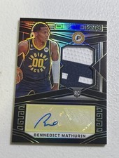 2022 Panini Obsidian #201 Bennedict Mathurin Rookie Patch Auto /10 RPA Pacers RC