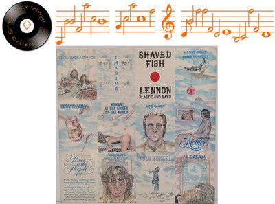 John Lennon Plastic Ono Band Shaved Fish Vinyl LP + Inner Sleeve 1U 1U Press VG+