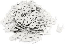 100 Pcs 1/4 Dia Male Insulated Spade Crimp Connector Terminal PCB Fastening