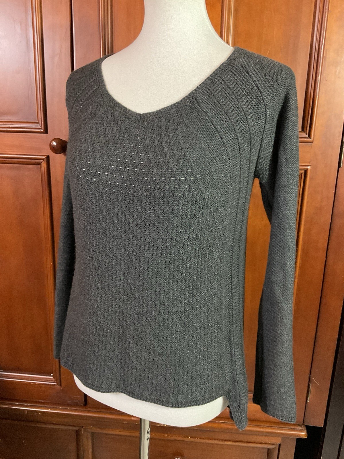 Grace Elements Women’s Solid Charcoal Gray Open K… - image 1