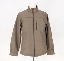 RAFTER C Men's Bonded Zip-Up Jacket Fleece-Lined Taupe Brown Size M