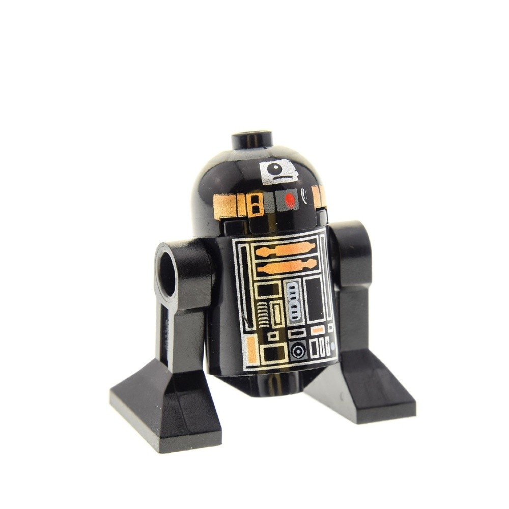 1X Lego Minifigure Star Wars Episode 4/5/6 Droid R2-Q5 Black 10188 SW0213