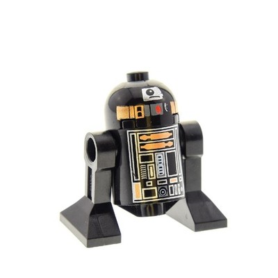 1x Lego Minifigur Star Wars Episode 4/5/6 Droide R2-Q5 schwarz 10188 sw0213