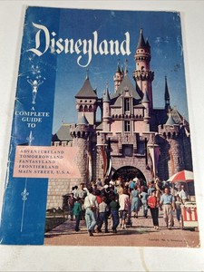 1956-Disneyland Souvenir Guide Book-Official Map-Western Printing