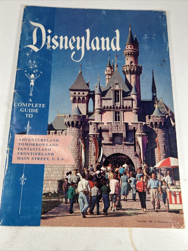 1956-Disneyland Souvenir Guide Book-Official Map-Western Printing
