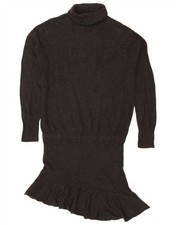 ALL SAINTS Womens Long Sleeve Asymmetric Jumper Dress UK 16 Large Grey CQ06