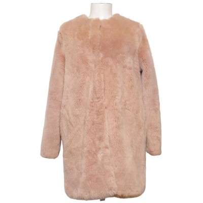 Bershka, Pelzmantel, Unisex (Kinder), Größe: 32, Beige, Einfarbig, Plüsch #hOv