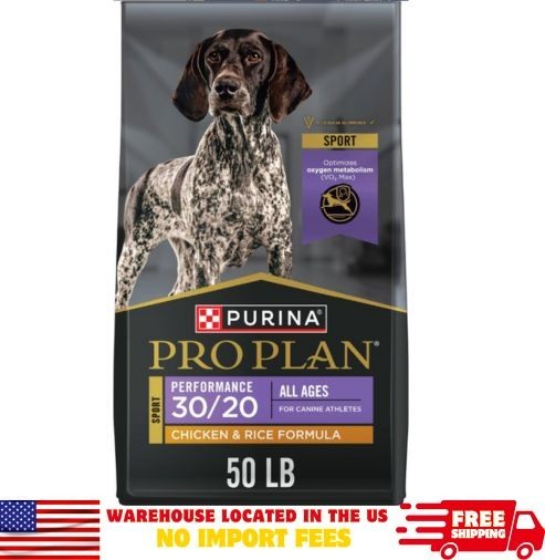 Purina Pro Plan Sport Performance 30/20 Chicken & Rice Dry Dog Food, 50 lbs