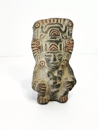 Pre-Columbian Zapotec Figural Jaguar Urn 5" - Ancient Artifact Aztec Mayan - Picture 3 of 18