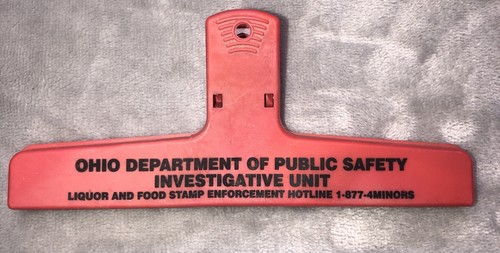 Vtg Ohio Board Of Public Safety Investigative Unit Board File Clip 6” Plastic