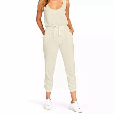 Young Fabulous & Broke Terry Cloth Jumpsuit Size Small Drawstring Waist