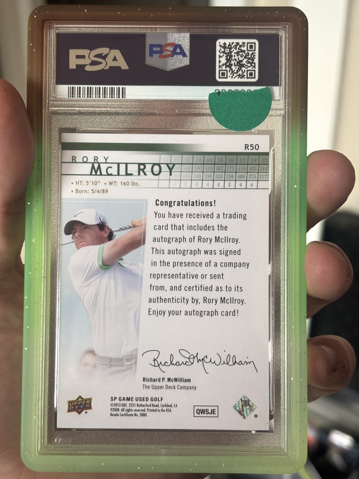 2014 SP Game Used - Retro Rookies Rory McIlroy  auto /25 🔥 🔥 🔥  view 2