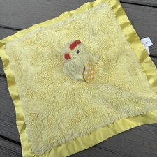Cloud Island Lovey Security Blanket Chicken Chick Plush Crinkle Satin Yellow