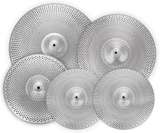 Low Volume Cymbal Pack Silver Mute Cymbal 14"/16"/18"/20" 5 Pieces Drum Cymbal S