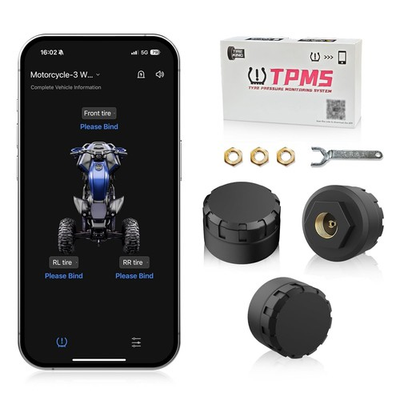 #ad Moman Motorcycle Tire Pressure Monitor System Set of 3 TPMS For Motorbike $47.99