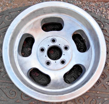 Vintage 15 X 6 Steel Aluminum Slot Center Custom Wheel. 5 Lug X 4.75 Bp.