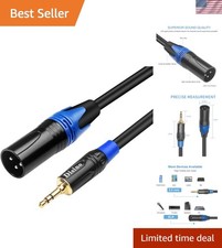 3.5mm to XLR Cable, Unbalanced 1/8 inch Mini Jack TRS Stereo Male to XLR Male...